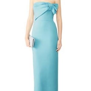 Black Halo Long Blue Strapless Davina Formal Gown. Size 2.